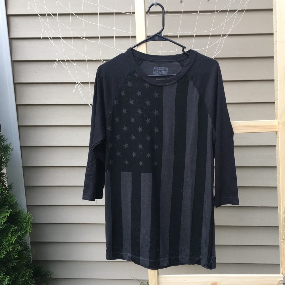 Men’s 3/4 sleeve Converse baseball tee